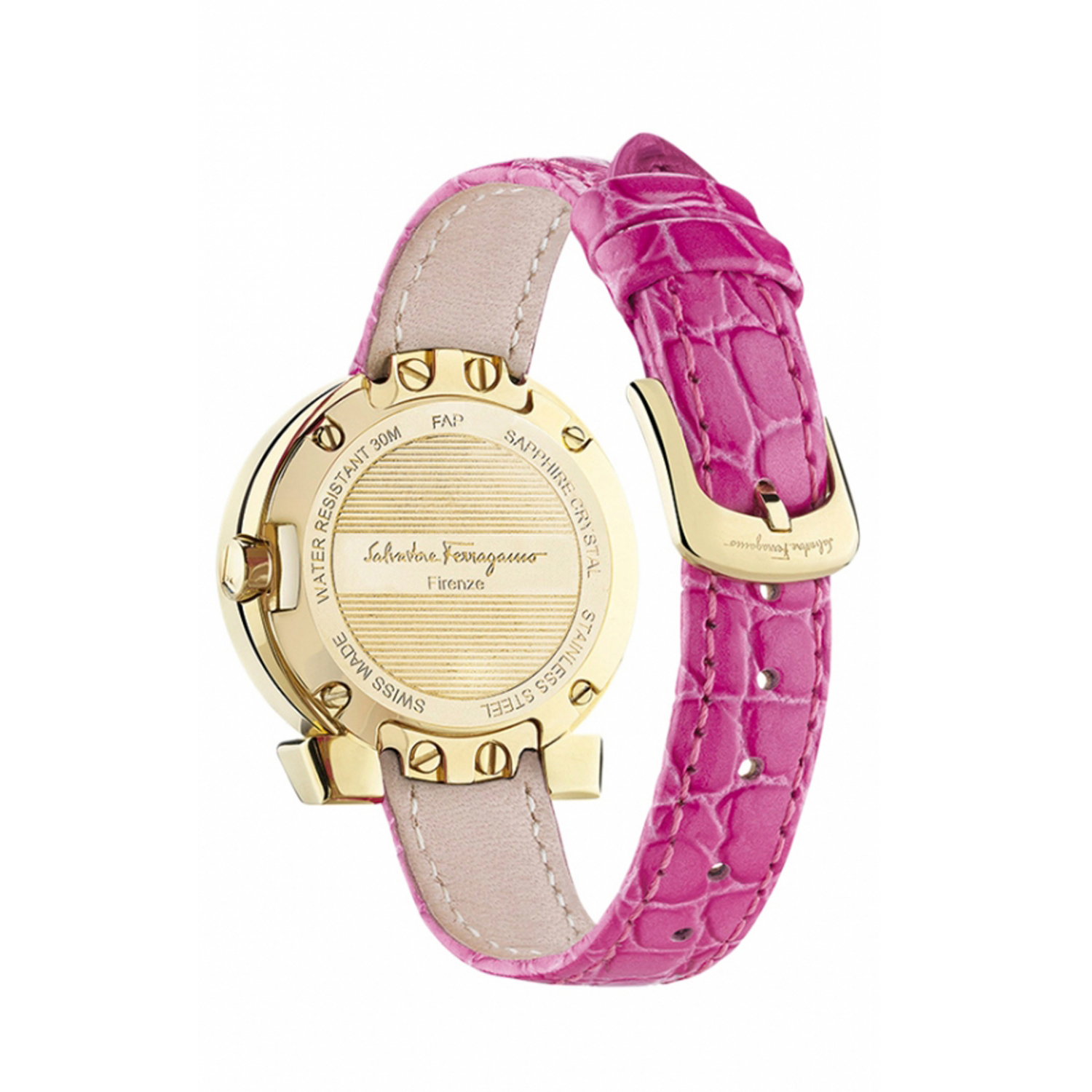 GANCINO STAINLESS PINK LEATHER LADIES WATCH FAP050016, 30MM