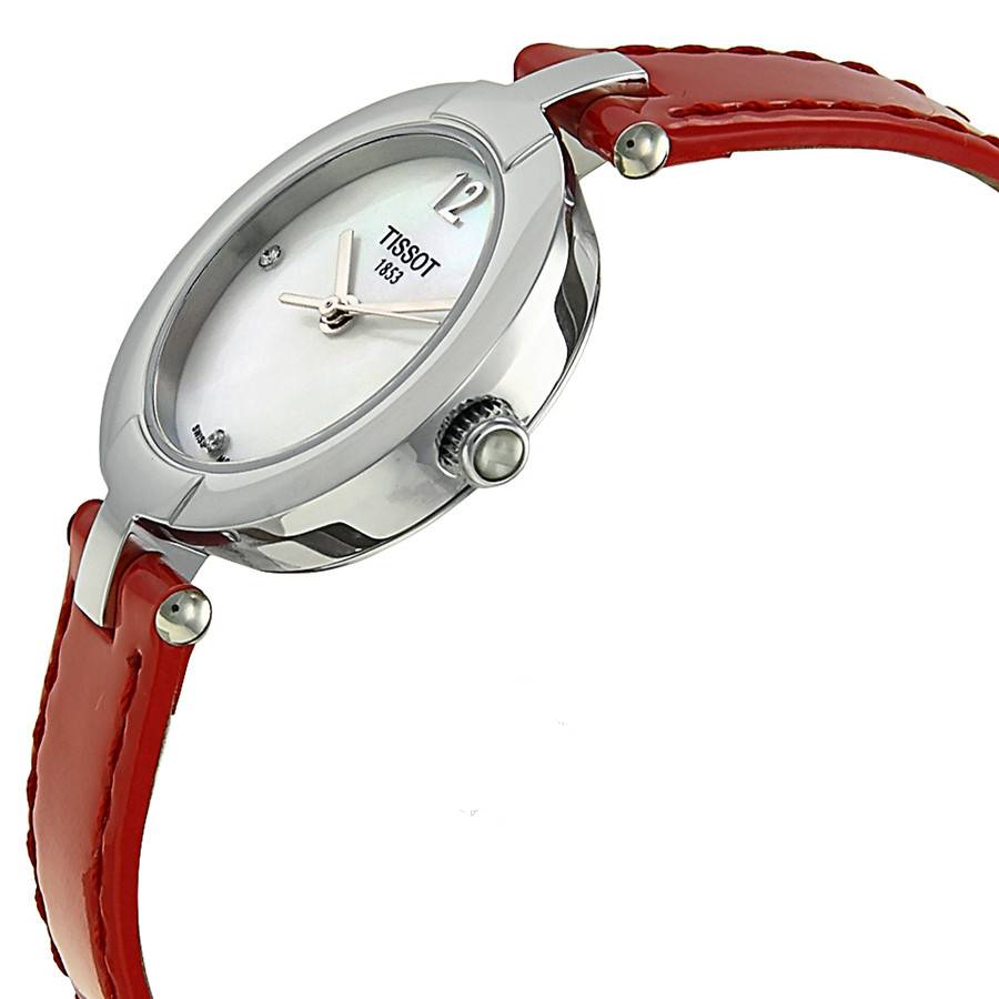 TISSOTT-Trend Pinky Mother of Pearl Dial Diamond Ladies Watch T0842101611600