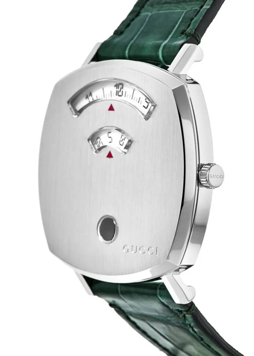 Gucci Grip Quartz Silver Dial Ladies Watch  38MM