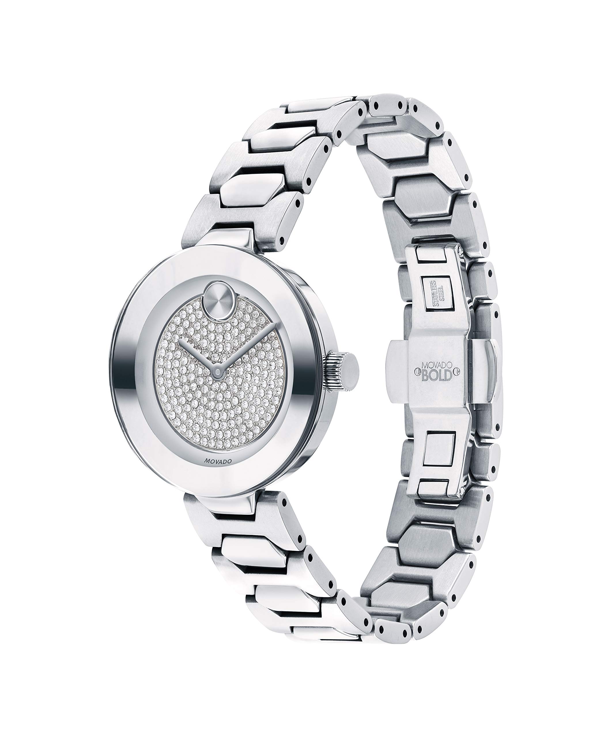 MOVADOBold Silver- Glitz Dial Ladies Watch 32mm