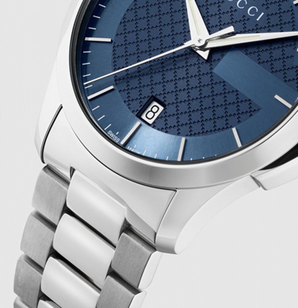 G-Timeless Blue Dial Stainless Steel Unisex Watch 38mm