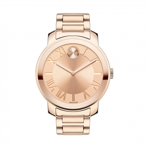 MOVADO BOLD ROSE DIAL ROSE GOLD-TONE UNISEX WATCH 3600199, 36 MM