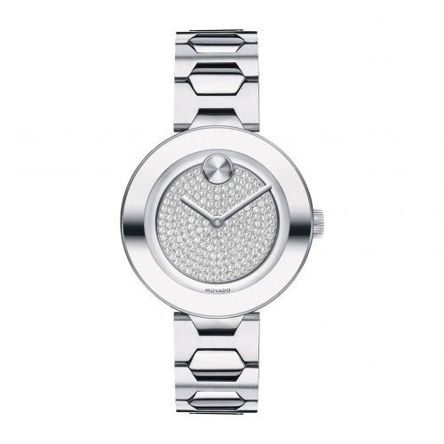 MOVADOBold Silver- Glitz Dial Ladies Watch 32mm